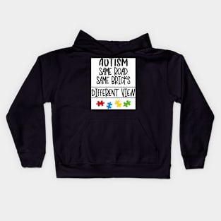 Autism Same Road Kids Hoodie